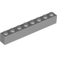 Lego kostka (kostička) 1x8, světle modro šedá (4211392)
